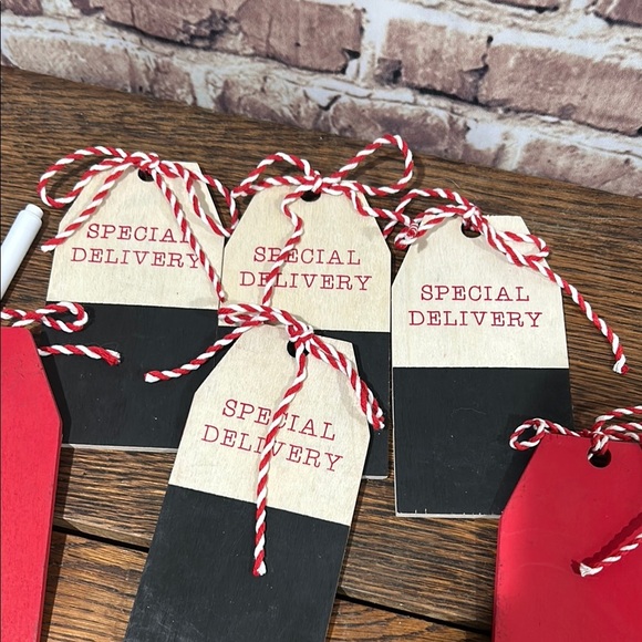 Mud Pie chalkboard Holiday Gift Tags Set - wood-new - Picture 3 of 3